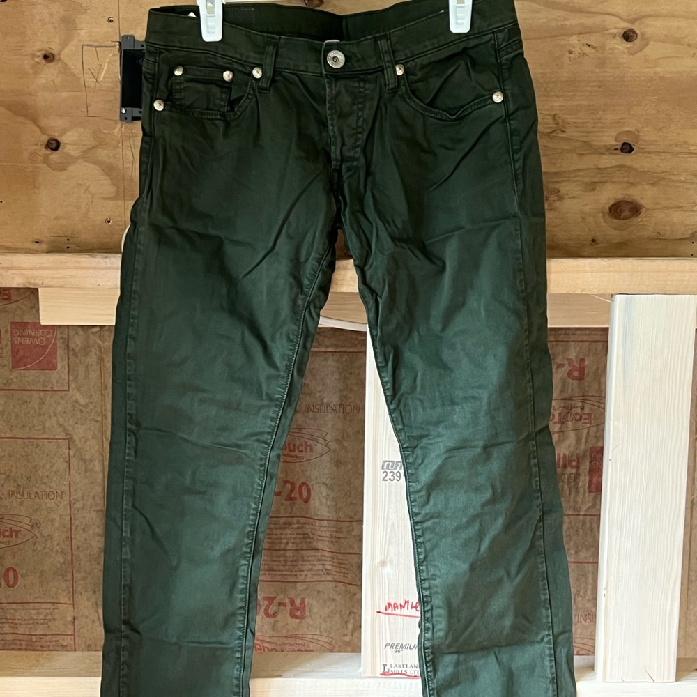 Nolita De Nimes. Hunter green Skinny Jeans. Very Low rise. Y2K vintage. Size 31.
